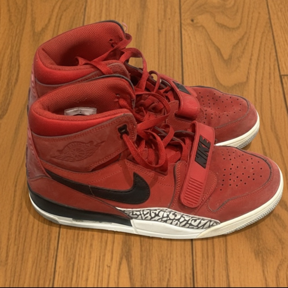 Nike Air Jordan Legacy 312 Red and Black High-Top Sneakers
